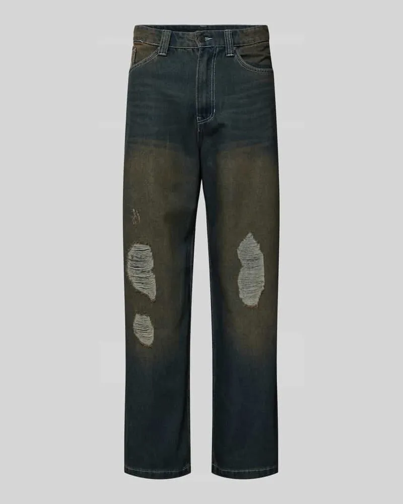 Karl Kani Relaxed Baggy Fit Jeans im Destroyed-Look Modell 'Distress Jeansblau