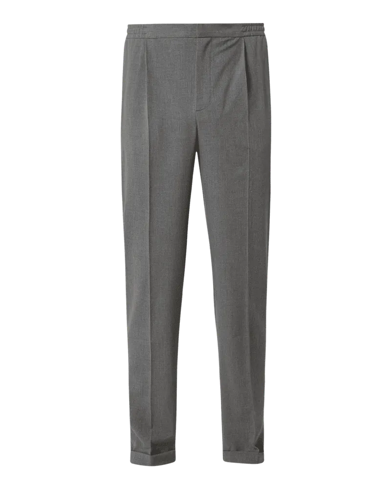 American Vintage Bundfaltenhose mit Tunnelzug Modell 'Cambridge Hellgrau