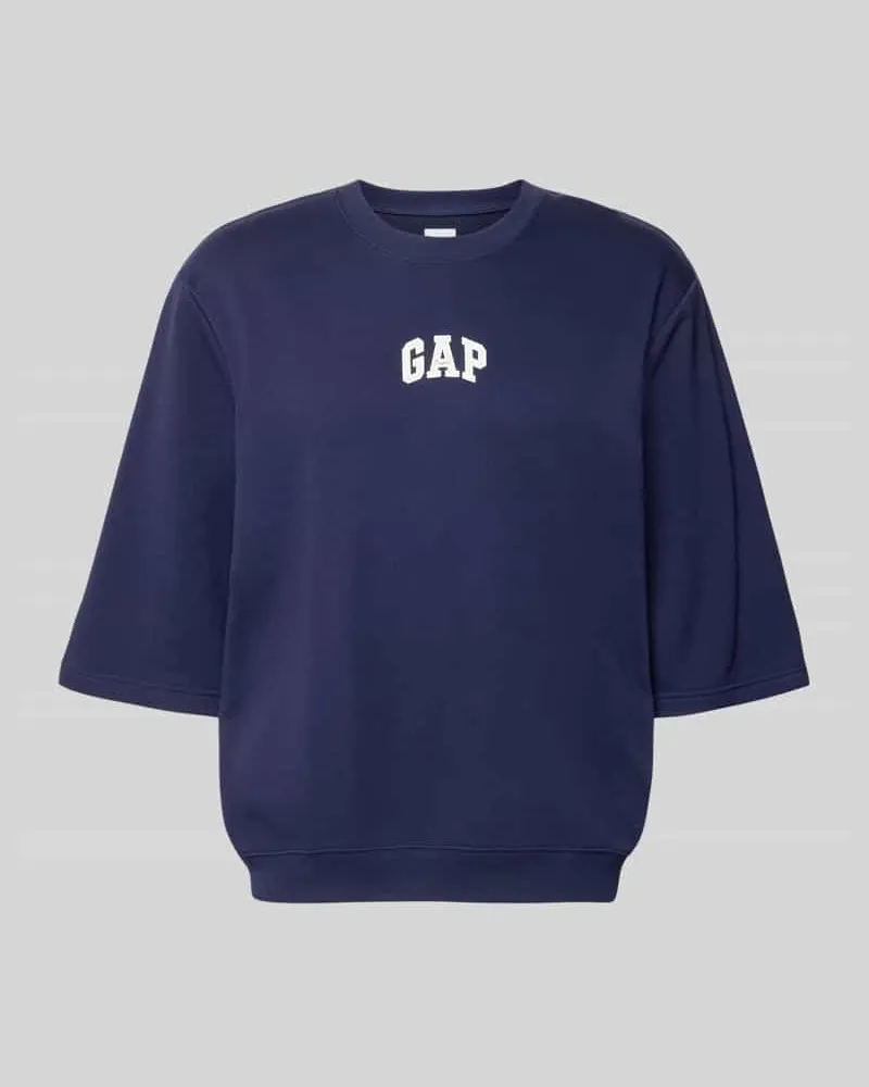 GAP T-Shirt mit Rundhalsausschnitt und Logo-Print Marine