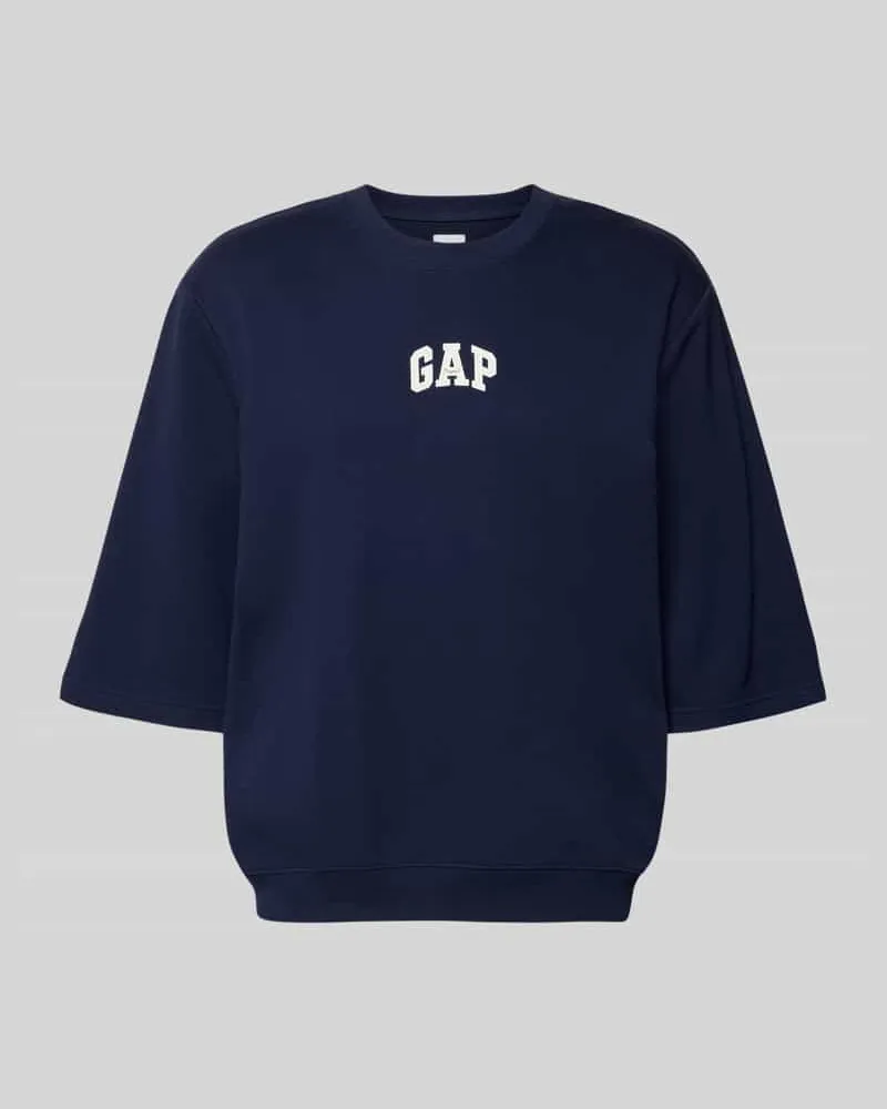 GAP T-Shirt mit Rundhalsausschnitt und Logo-Print Marine