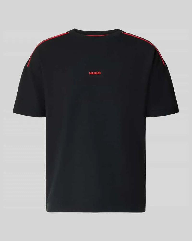 HUGO BOSS Regular Fit T-Shirt aus Baumwoll-Mix Modell 'NOAH Black