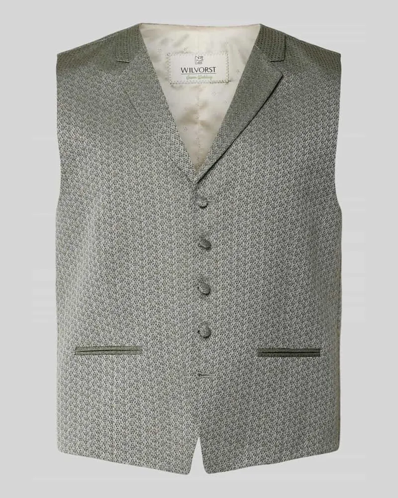 Wilvorst Weste mit Reverskragen Gruen