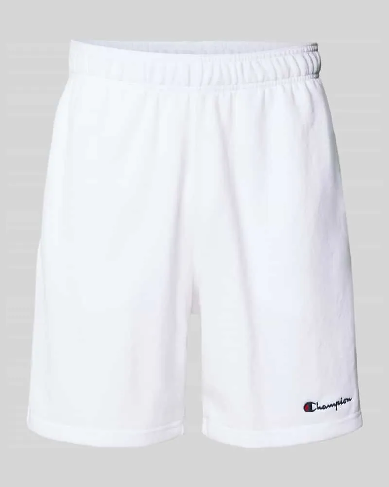 Champion Relaxed Fit Shorts mit Label-Stitching Modell 'ICONS Weiss