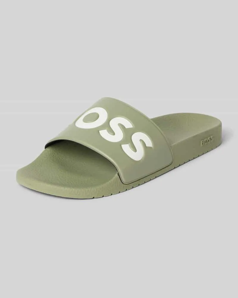 HUGO BOSS Slides mit Label-Print Modell 'Aryeh 