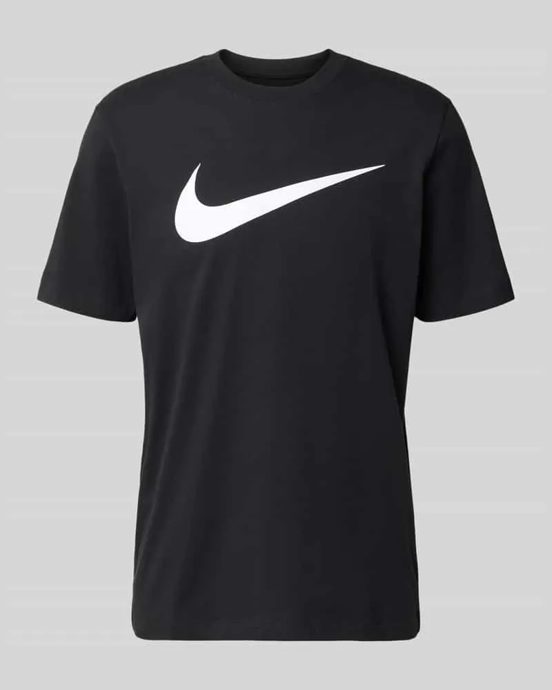 Nike T-Shirt mit Logo-Print Modell 'Swoosh Black