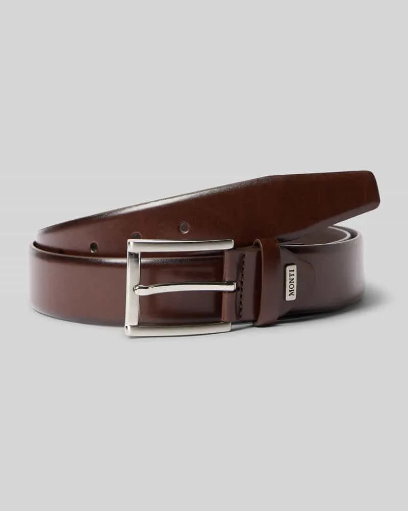 Monti Gürtel mit Label-Detail Modell 'LONDON Dunkelbraun