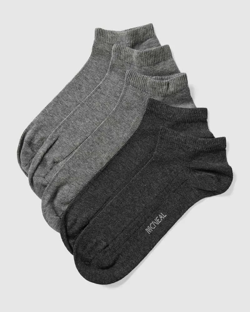 McNeal Sneakersocken mit Stretch-Anteil im 5er-Pack Graphit
