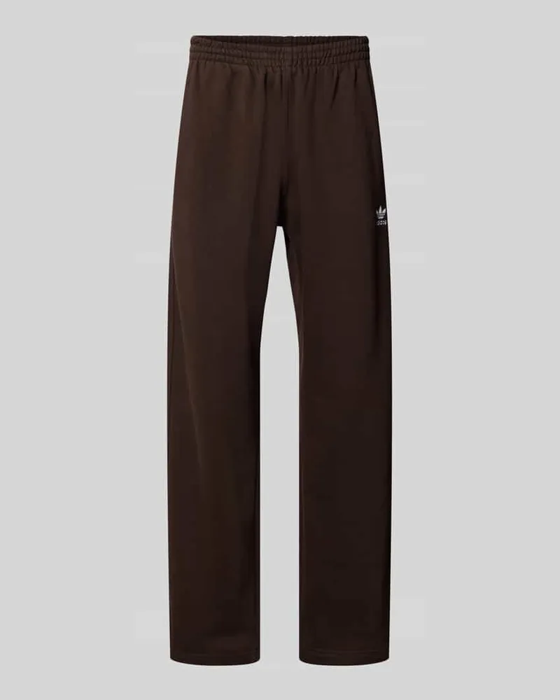 adidas Straight Fit Sweatpants mit Logo-Stitching Dunkelbraun