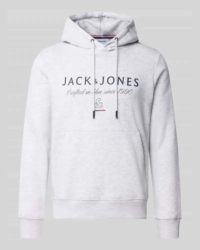 Jack & Jones Relaxed Fit Hoodie aus Baumwoll-Mix Modell 'KYLE Offwhite