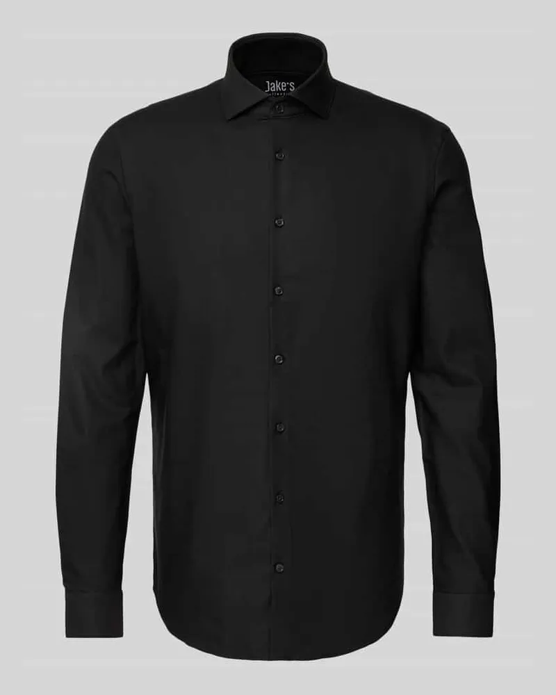 JAKE*S Slim Fit Business-Hemd mit Haifischkragen 