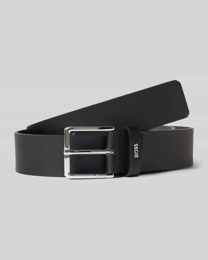 HUGO BOSS Gürtel mit Label-Applikation Modell 'Ther 