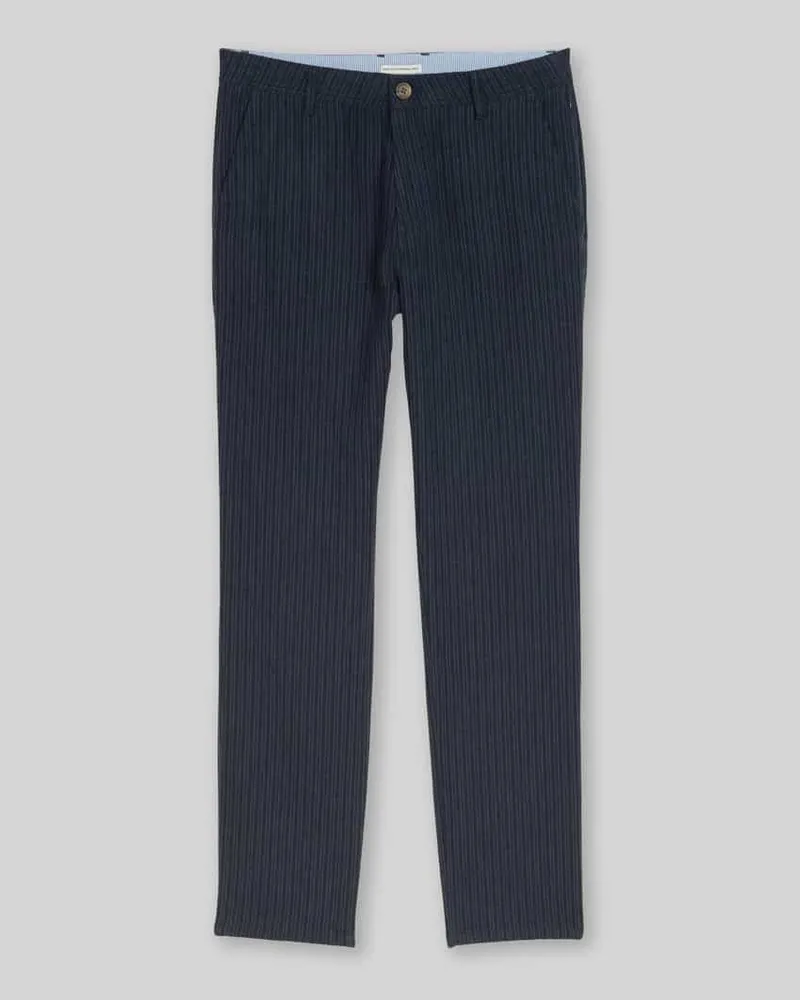Tom Tailor Regular Fit Chino aus Leinen-Baumwolle-Mix Dunkelblau