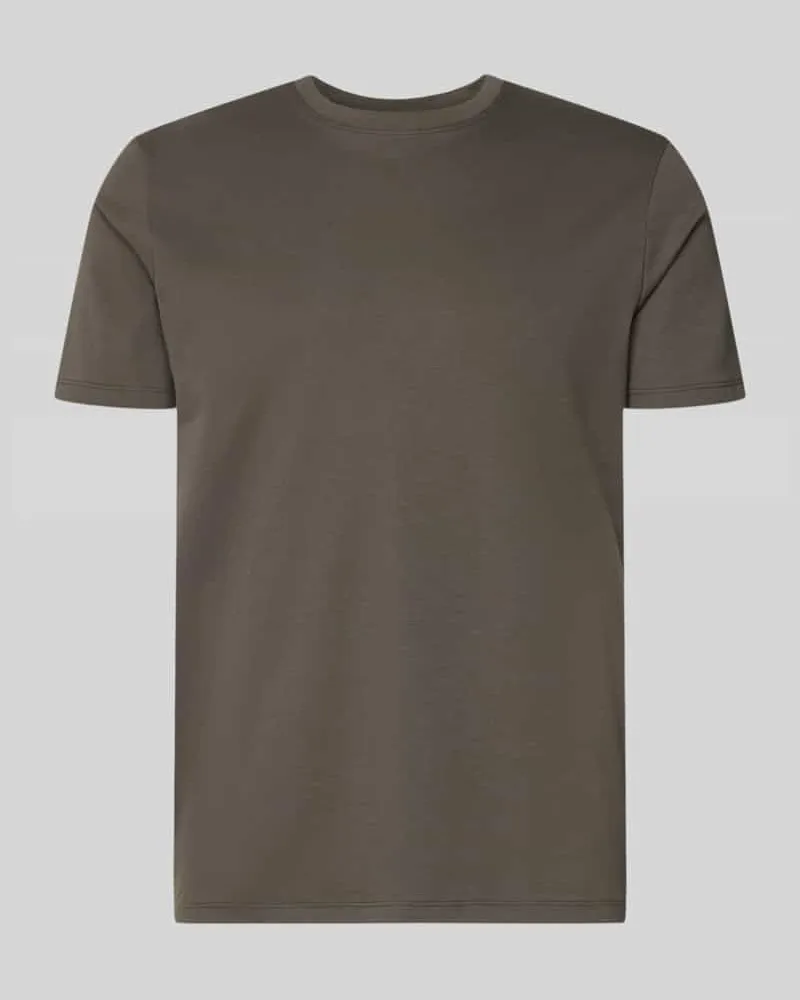 Christian Berg Regular Fit T-Shirt mit Rundhalsausschnitt Oliv
