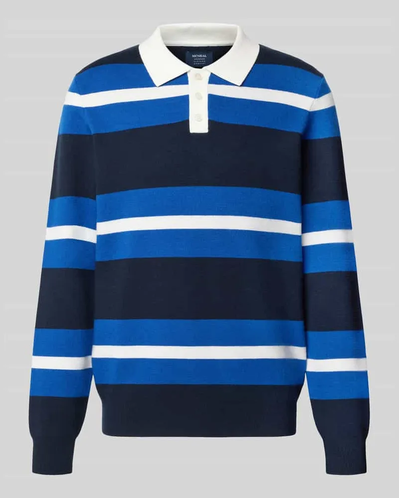 McNeal Regular Fit Poloshirt aus Viskose-Mix Dunkelblau