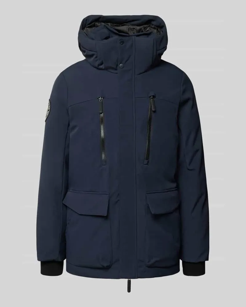 Superdry. Parka mit Kapuze und Pattentaschen Marine