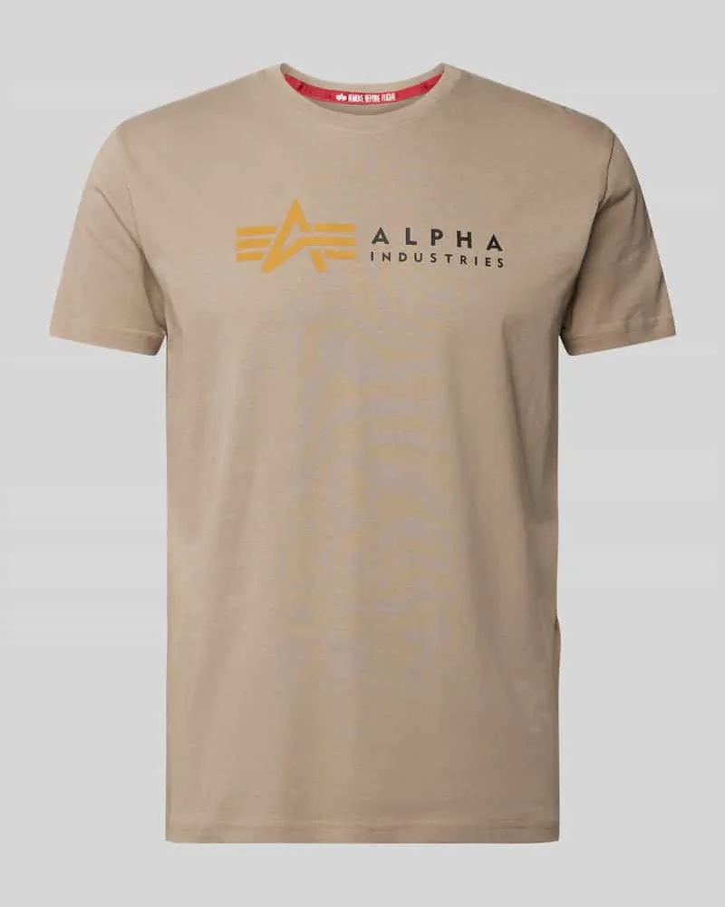 Alpha Industries T-Shirt mit Label-Print 