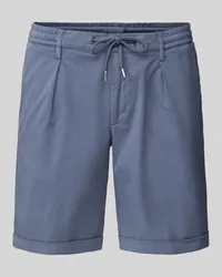 Profuomo Bermudas in unifarbenem Design mit Tunnelzug Ocean