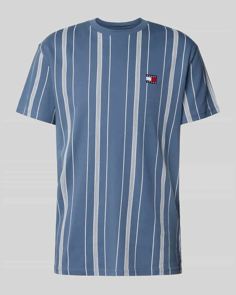 Tommy Hilfiger Regular Fit T-Shirt aus reine Baumwolle Jeansblau