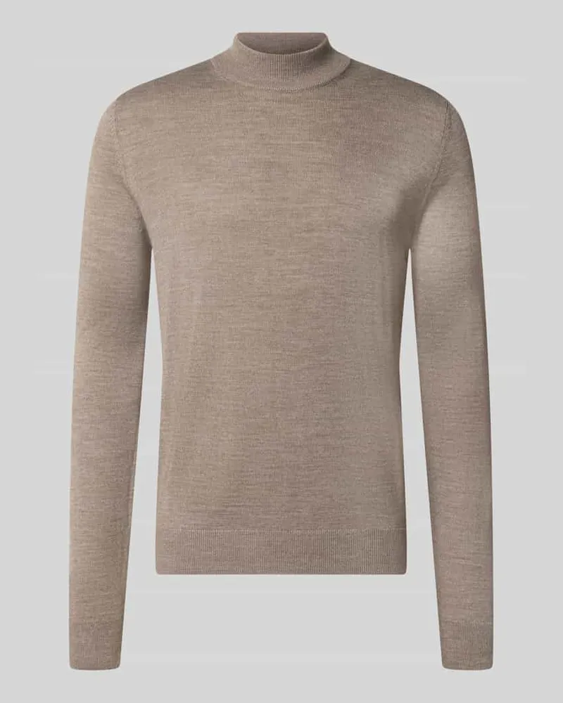 Christian Berg Regular Fit Turtleneck aus Woll-Mix Mud