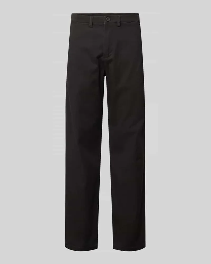 Selected Straight Fit Chino aus Baumwoll-Mix Modell 'Miles Black