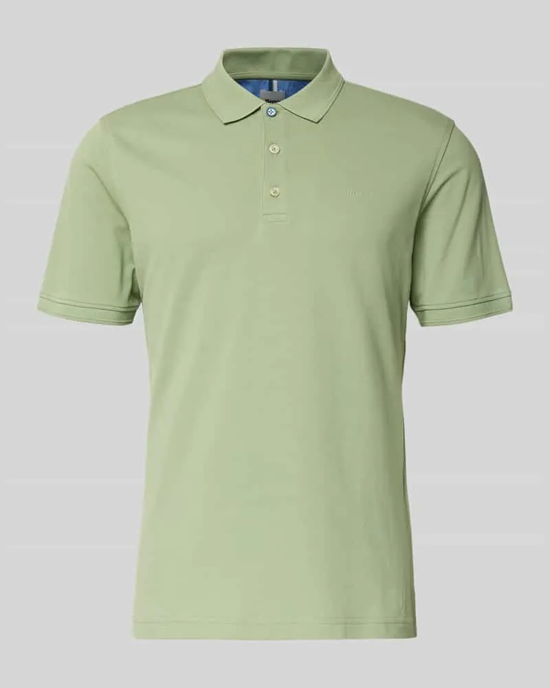 Brax Slim Fit Poloshirt aus Baumwoll-Mix Modell 'Pete Hellgruen