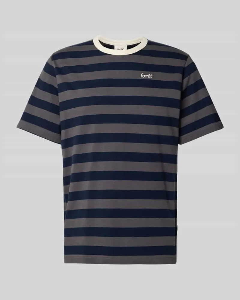 forét T-Shirt aus Escorial Wolle mit Logo-Stitching Modell 'RAY 