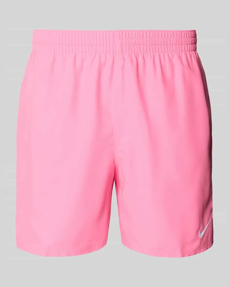 Nike Badeshorts mit Logo-Stitching und Eingrifftaschen Pink