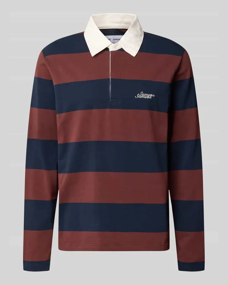 Samsøe & Samsøe Regular Fit Poloshirt aus reiner Baumwolle Modell 'KEVIN Bordeaux