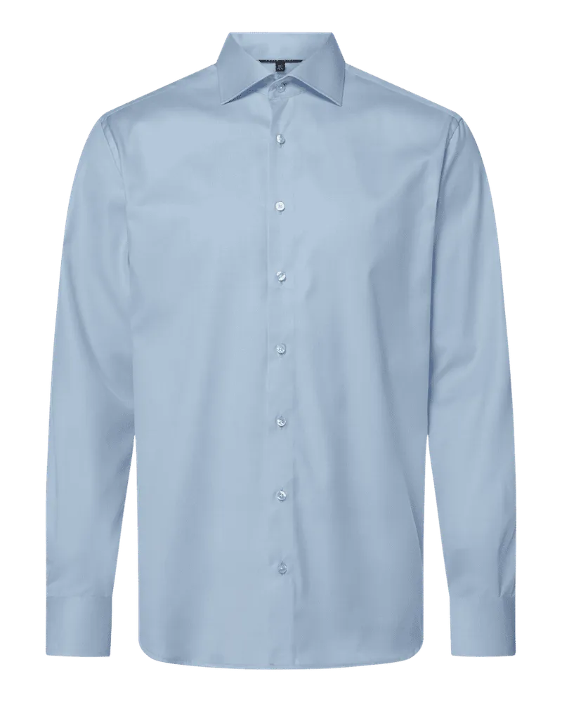 Eterna Regular Fit Businesshemd aus Uni Solid Bleu