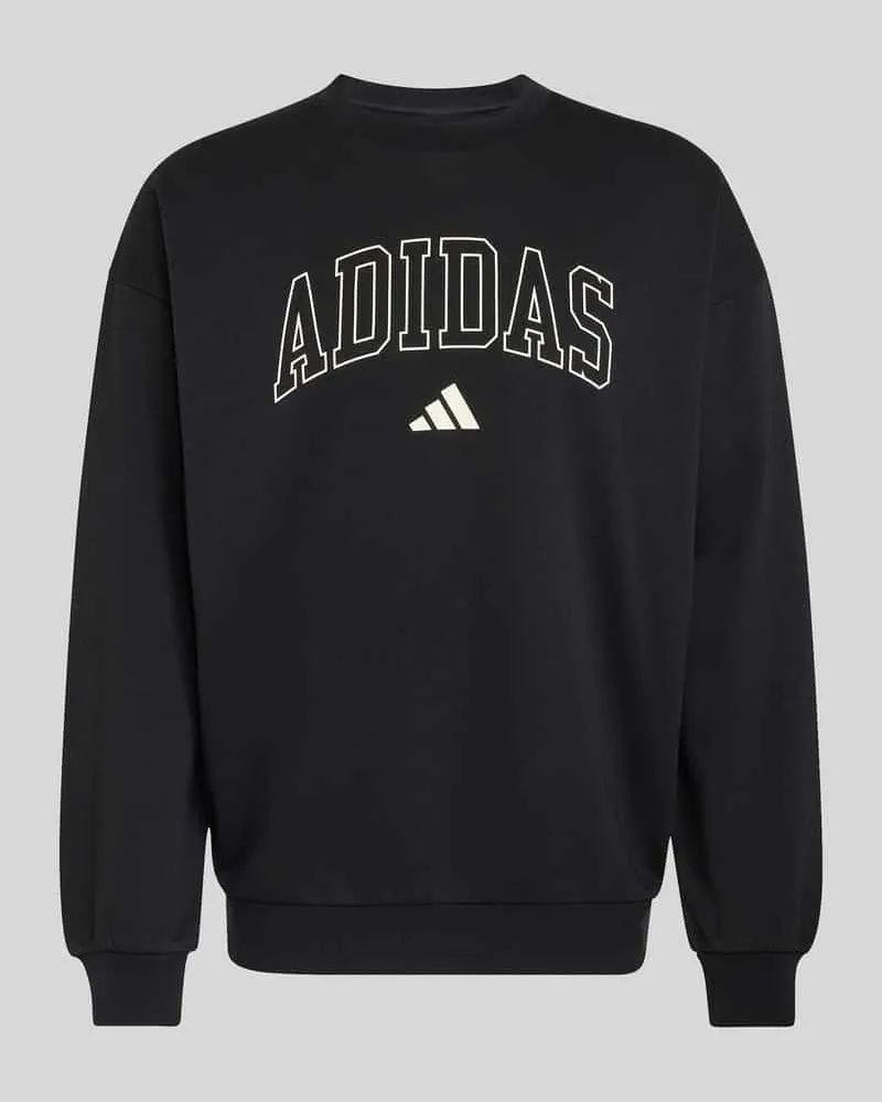 adidas Sweatshirt mit Logo-Print Black