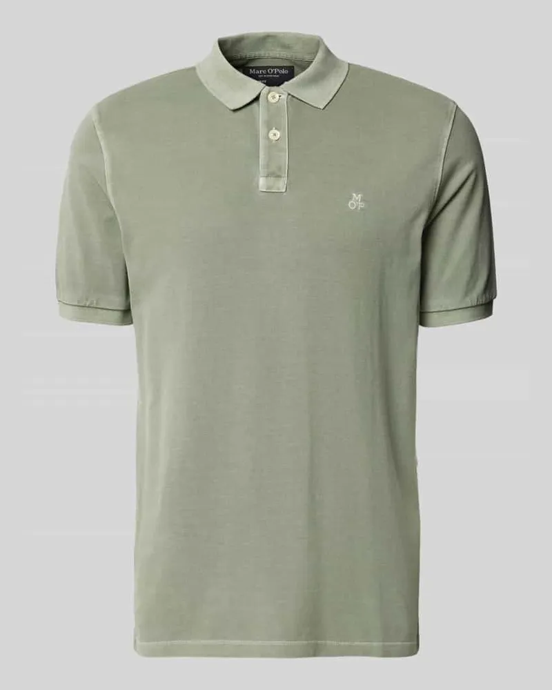 Marc O'Polo Regular Fit Poloshirt aus reiner Baumwolle mit Logo-Stitching Mint