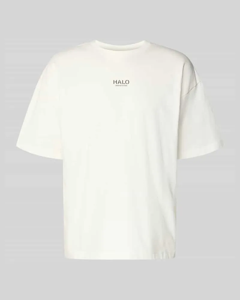 HALO Boxy Fit T-Shirt mit Label-Print Offwhite