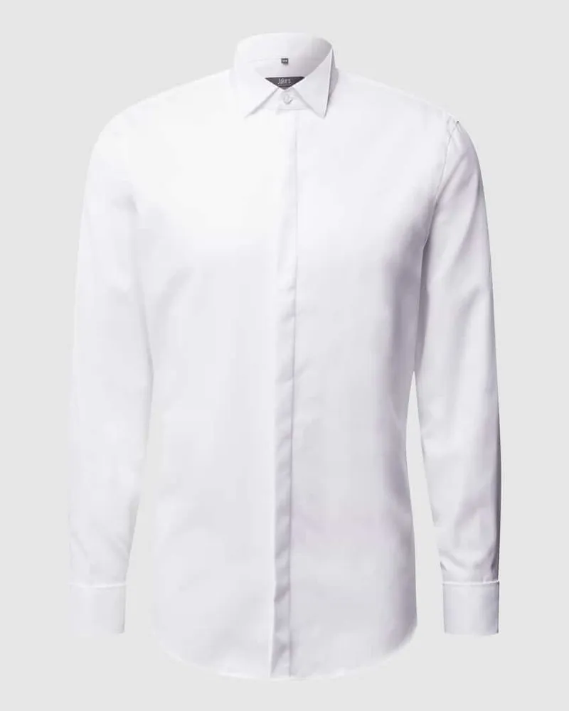 JAKE*S Slim Fit Smokinghemd aus Twill 