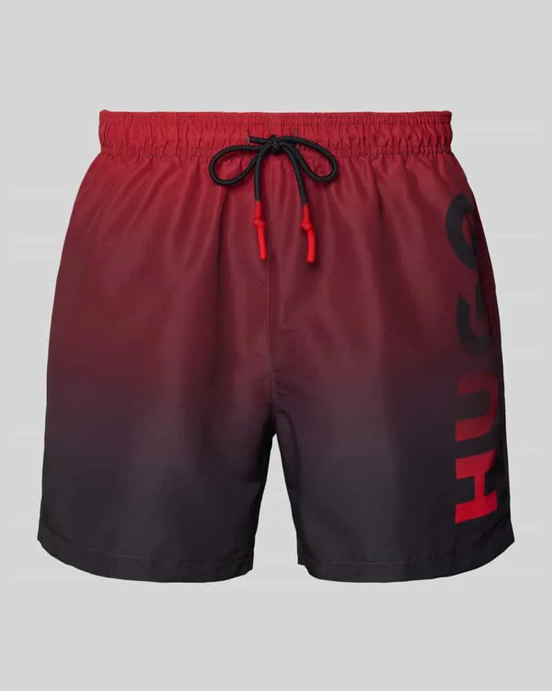 HUGO BOSS Badehose mit Tunnelzug Modell 'RAY Rot