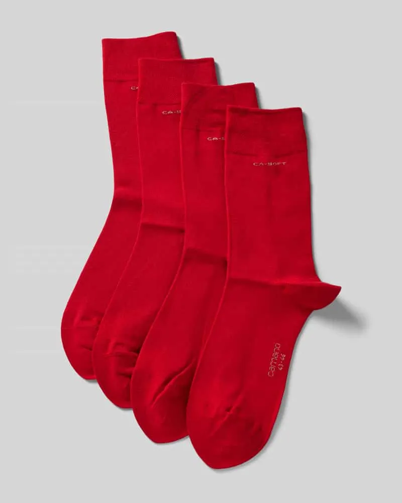 Camano Socken im unifarbenen Design im 4er-Pack 