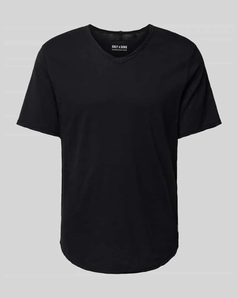 Only & Sons T-Shirt mit V-Ausschnitt Modell 'BENNE 