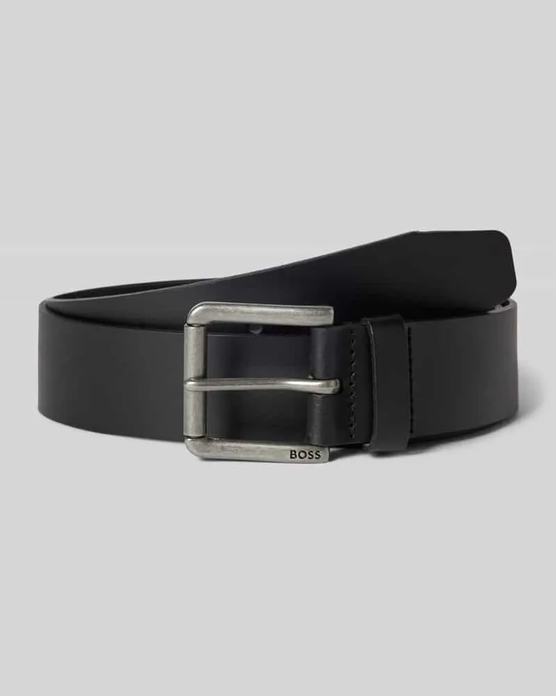 HUGO BOSS Ledergürtel mit Dornschließe Modell 'Joris Black