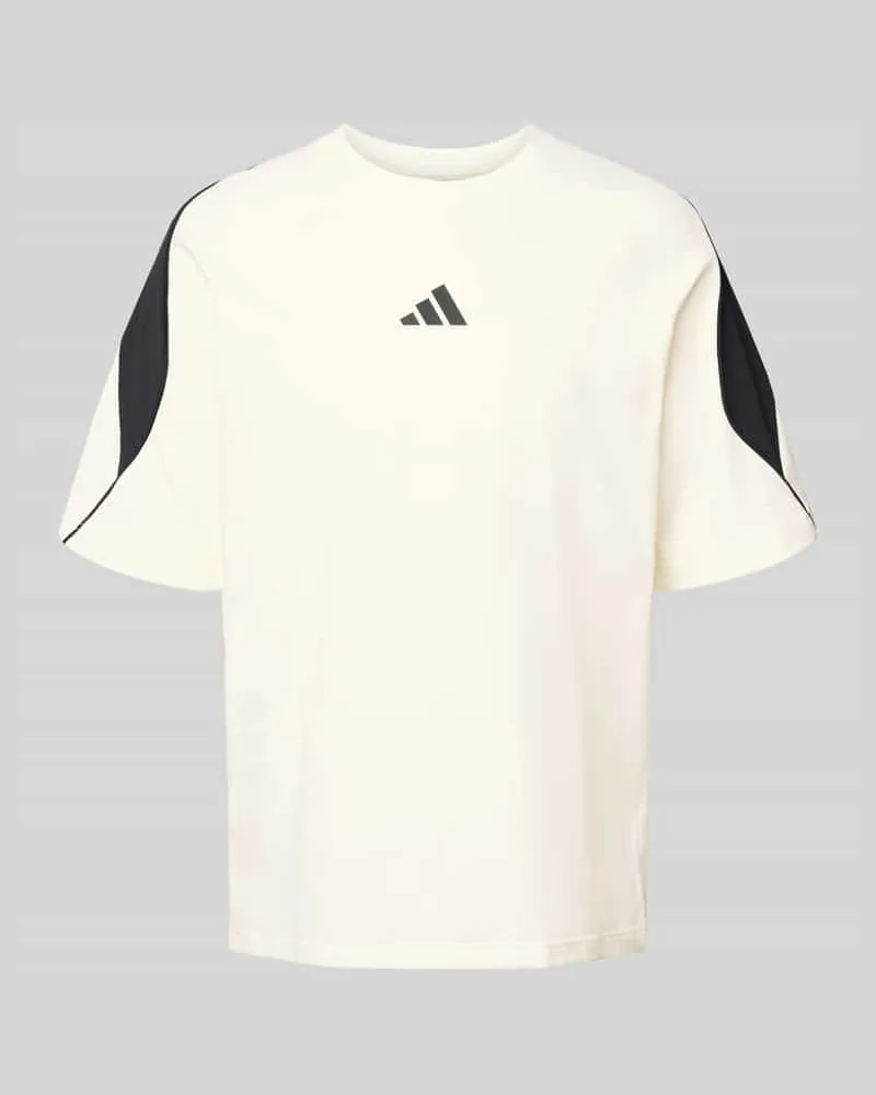 adidas T-Shirt mit Logo und Rundhalsausschnitt 