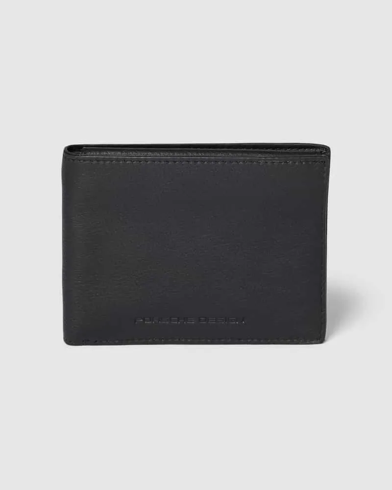 Porsche Design Portemonnaie aus Rindsleder mit Label-Detail Black