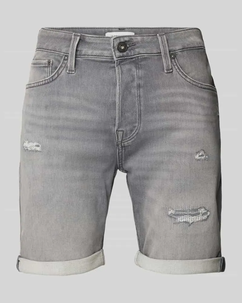 Jack & Jones Regular Fit Jeansshorts im 5-Pocket-Design Modell 'RICK 