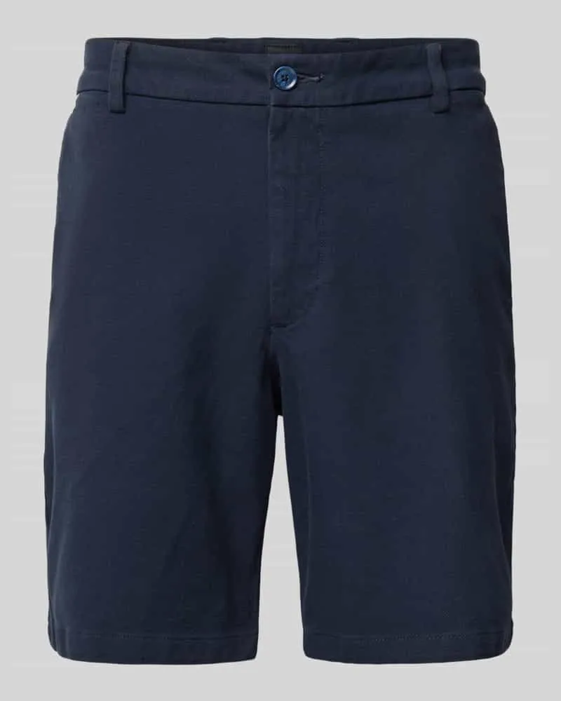 HUGO BOSS Modern Fit Chinoshorts aus Baumwoll-Mix Modell 'KANE1 Marine