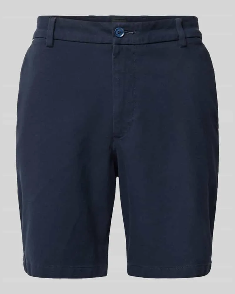 HUGO BOSS Modern Fit Chinoshorts aus Baumwoll-Mix Modell 'KANE1 Marine