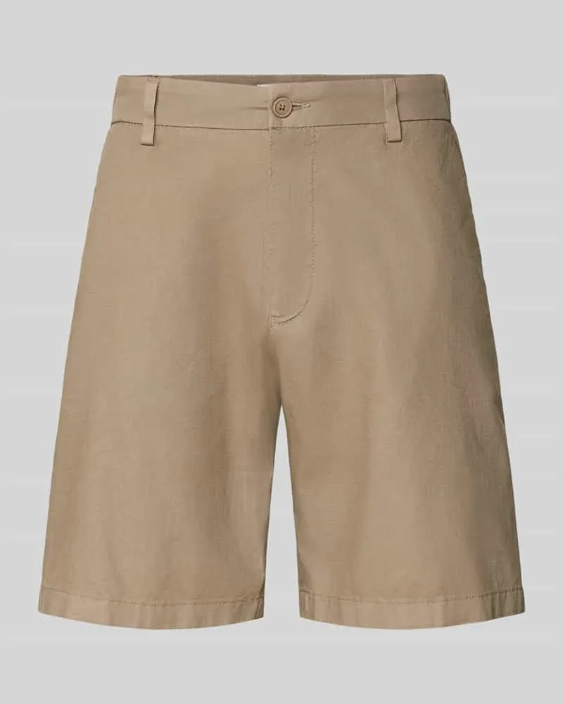 Drykorn Slim Fit Strick-Poloshirt mit Strukturmuster Modell 'BRAIAN Beige