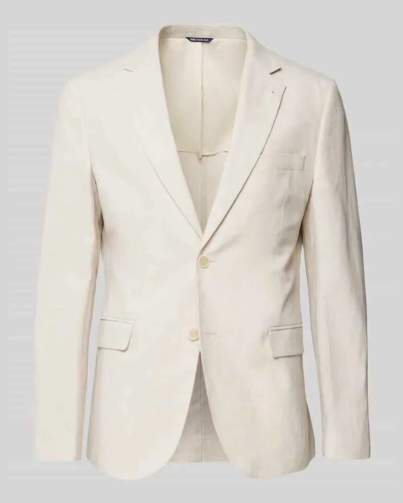 McNeal Sakko aus Leinen-Mix mit Pattentaschen Beige
