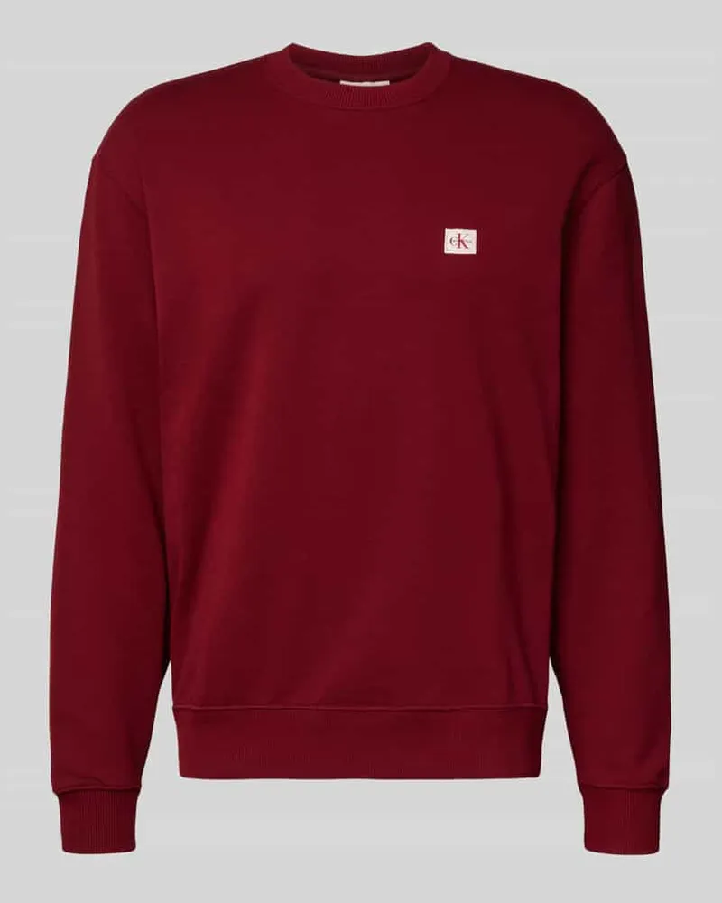 Calvin Klein Regular Fit Sweatshirt mit Logo-Patch Modell 'Terry 