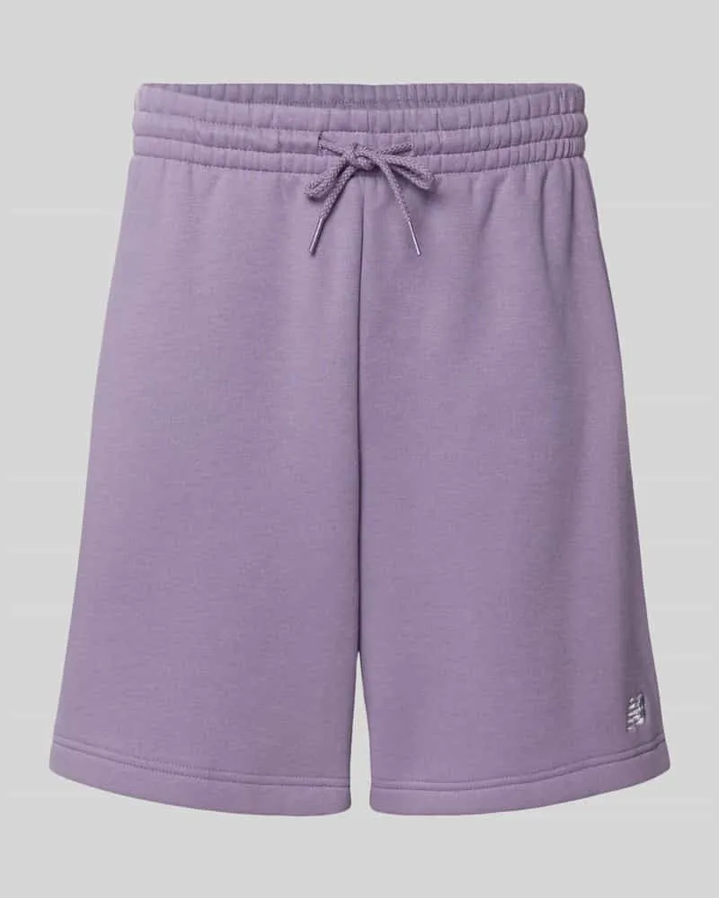 New Balance Relaxed Fit Shorts mit Logo-Stitching Violett