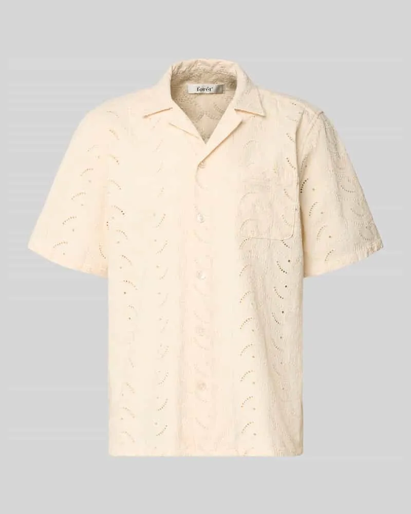 forét Relaxed Fit Freizeithemd mit Lochstickerei Modell 'LEO PAISLEY 