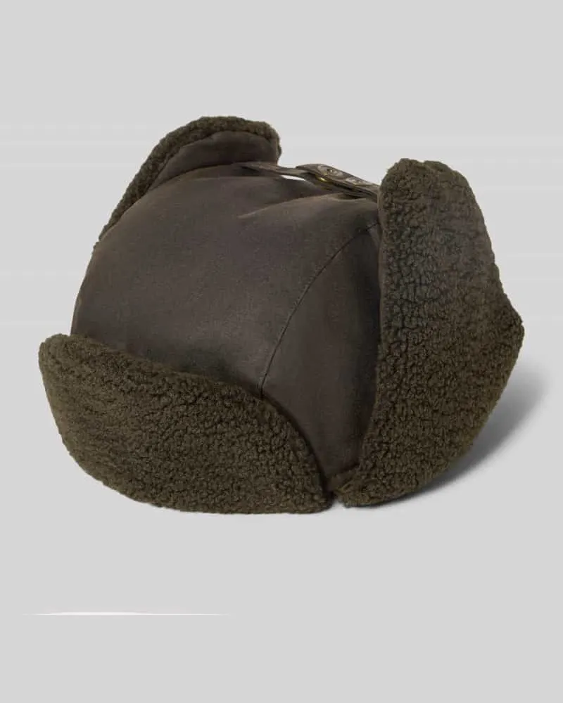 Barbour Mütze mit Ohrenklappen Modell 'MORAR WAX TRAPPER Oliv