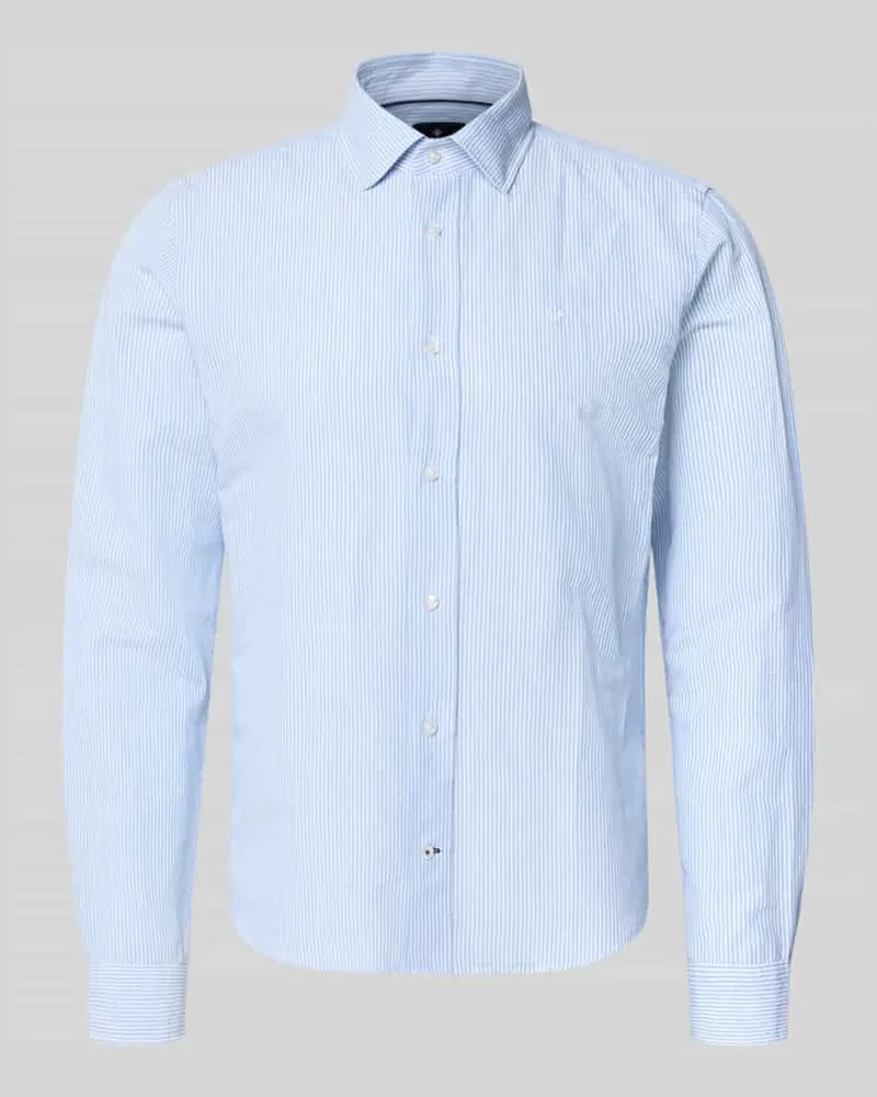 JOOP! Casual Fit Freizeithemd mit Kentkragen Modell 'Mike Hellblau