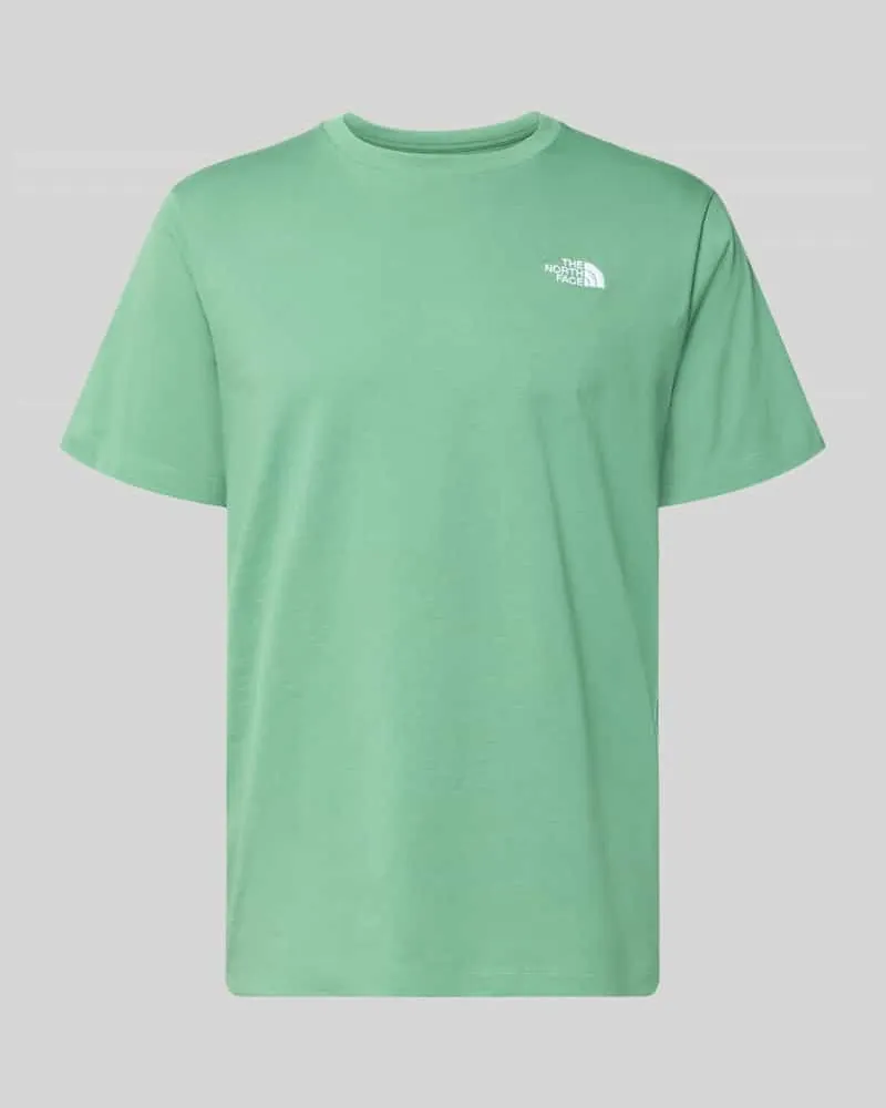 The North Face T-Shirt mit Label-Stitching und Rundhalsausschnitt Gruen